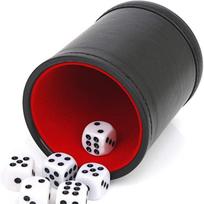 Silent Shaker Leather Dice Cup Set with Velvet Lining for Bars and KTV Red velvet (no dice) red