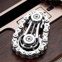 Fidget spinner žaislai suaugusiems Metalinė dviračio grandinė Skausmo stimuliavimo Fidgets žaislas paaugliams ADHD Šaunūs įrenginiai Stalo biurai Dovana sidabras