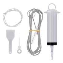 5pcs Clean Brush for Refrigerator Drain Wash Brush Suction Syringe with 1M Hose Fridge Drain Hole Cleaner Stick Dredge Tools CN