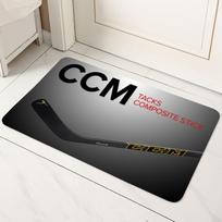 CCM Retro Ice Hockey Logo Non-slip Microfiber Doormat Durable Washable Floor Mat for Entrance Bathroom Living Kitchen All-Season 30X50CM gray