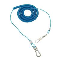 3/6/10/15/20M Parrot Bird Flight Training Leash Kit Tpu Wire Rope Bird Anti-bite Durable Training Rope Pet Bird Flight Leash (Blue,Stretch length 3m) mėlyna