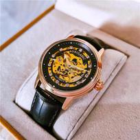 Augustas Women's Luminous Waterproof Skeleton Diamond-Inlaid Automatic Watch