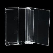 1 vnt. Skaidri kasetinės juostos laikymo dėžutė, garso magnetinio įrašymo tuščios juostos dėklas, apsauganti nuo dulkių dėžutė 1PCS black