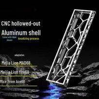 68-Key Hollow Keyboard Case for Meja Lion Mad68/MaiCong Ace68 Magnetically Mountable Keyboards gray