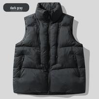 Unisex Ultra-light Warm Polyimide Cotton Vest - Windproof, Stand-up Collar Jacket XS (85-100 lbs)