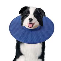 Pet Collar Soft Comfortable  Anti-licking Anti-bite Cool Absorbent Adjustable Breathable Mesh Dog Recovery Collar for Post-Surgery Healing M tamsiai mėlyna spalva