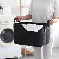 Folding Toy Storage Basket With Cotton Cord Handle S juoda