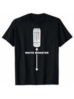 Balto Monstro Juokingas Juokdarys Draugų Marškinėliai Humoro Moteriška Mada Gėrimų Mėgėjai Grafinis Viršus Dovana S juoda