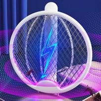 Fly Swatter Indoor Fruit Fly Zapper with Rotating Head Portable Home Handheld Animal Zapper Light for Patio Garden Backyard United States