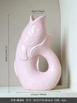 New Carp Ceramic Vase Plant Basin Table Decoration Ornaments Hydroponic Floral Vase Room Aesthetic Decoration Vases