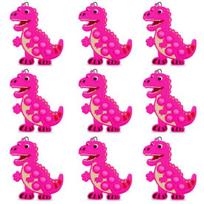Push Bubble Dinosaur Keychain Stress Relief Silicone Bubble Popping Dino Toy with Ball Chain Bag Backpack Purse Charm Classroom Prizes