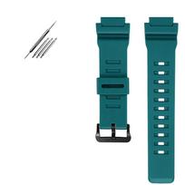 18MM silikoninis laikrodžio dirželis Casio WS-1400H/1300/1700H W-737H sportiniams laikrodžiams, dervos ir silikono laikrodžio dirželių priedai vyriškoms apyrankėms 18mm juoda