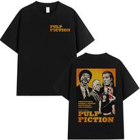 Classic Movie Pulp Fiction Graphic T Shirt Men Women Vintage Harajuku Fashion T-shirt Tops Cotton Short Sleeve Tshirt Streetwear 4XL