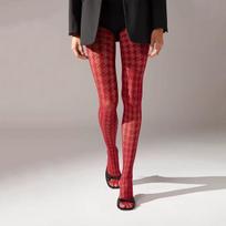 Women Fishnet Tights Y2K Party Club Gothic Pantyhose Houndstooth Fashion Mesh Pantyhose Design Stretch Mesh Stockings Pantyhose# One Size brown