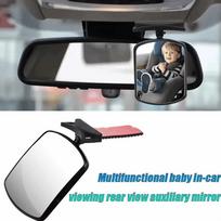 Convex Mirror Car Rearview Mirror Wide-angle Mirror Rotating Mirror Blind Spot Mirror Safety Monitor 360 Degree Adjustable juoda
