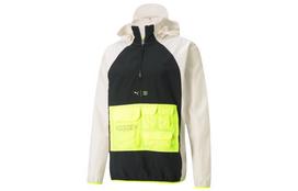 PUMA Train First Mile Jackets Men's Ecru Hooded Moderate Workwear 520155-75 S