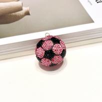 World Cup Rhinestone 3D Soccer Ball Keychains & Bag Charms Accessories