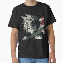 Cloud Strife  Stylized Final fantasy vii FF7 jrpg video game T Shirt for men 100 cotton large size Adult tops S6XL 3XL gray