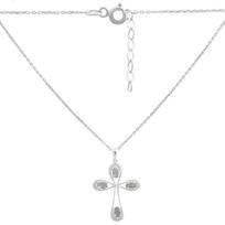 Sidabrinė vėrinys su Londono mėlynu topazu 0,629 ct, gaminio svoris 3,75 g (2167648) 45-50cm