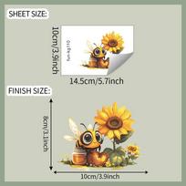 Cartoon Diligent Little Bee Bedroom Living Room Entrance Switch Pasted Home Beautification Wall Stickers