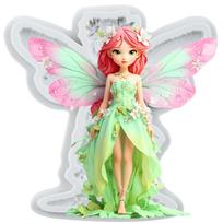 Butterfly Fairy Silicone Mold Flower Fairy Fondant Molds Cake Decorating Tools Theme Cake Dessert Decorated Chocolate Candy Mold pilka spalva