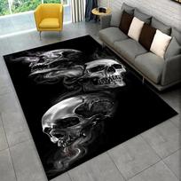Horror Skull Dark Gothic Witchcraft Style Area Rug Subculture Decorative Carpet Doormat Living Room Bedroom Sofa Area Playroom 40x60cm