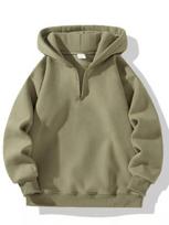 2025 Unisex Half-Zip Heavyweight Long Sleeve Hoodie Jacket S