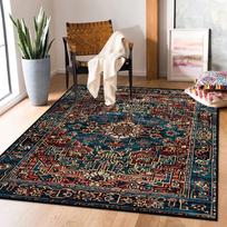 Persian Retro Carpet for Living Room Decoration Home Bedroom Bedside Non-slip Large Rugs Study Balcony Easy Clean Washable Mats 60*90cm