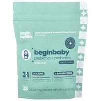Begin Health, Children's, Beginbaby Prebiotic + Probiotic, 0-12 Months, Unflavored, 28 Packets, 1.5g (0.05oz) Each