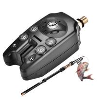 LED Fishing Electronic Fish Bite Alarm Finder Sound Alert Indicator Light Stick (Black)
