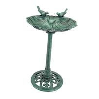 Weather Resistant Garden Bird Bath Large PP Basin Fountain Bird Feeder for Outdoor Patio Landscape žalia
