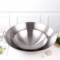 Commercial Stainless Steel Double-Handle Wok