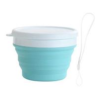 Silikoninis sulankstomas kelioninių puodelių rinkinys 550/350/200/100/950ML sulankstomas kempingo puodelis-dubuo, išplečiamas geriamasis puodelis 550ML mėlyna