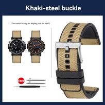 20 22mm 24mm Universal Canvas watch strap For Casio PROTREK 5571 PRW-6600 5497 PRG-600/650Y Rubber bottom watchband men's strap 22mm gray
