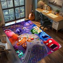 Cute Inside Out Emotions Rug Carpet Large Area Rug Non Slip Washable Floor Mat Gamer Room Bedroom Home Decor 60x90cm