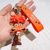 Latest 3D Animation Inside Out 2 Animated Movie Joy Sadness Anger Disgust Figures Intensa Mente Vice Versa Keychain Pendant Doll