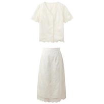 Sancai Lyocell Floral Cardigan & Skirt Set XXL