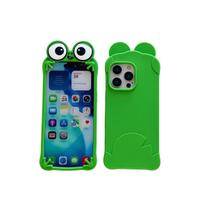 3D Cartoon Big-Eyed Frog iPhone 15/16/17 Pro Max Case - Anti-Drop, Compatible with iPhone 14/13. iPhone 17