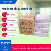 Shockproof EPE Pearl Cotton Egg Tray: Drop-Proof Foam Packaging for Eggs & Duck Eggs White; 10 slots; medium tray