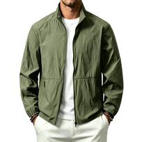 Men's Lightweight Outdoor Sun Protection Jacket Breathable Quick Dry Running Hiking Windbreaker Skin Protection Coat L