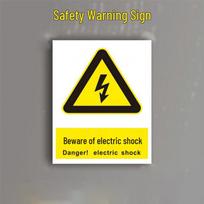 Caution Electric Shock Safety Warning Sticker