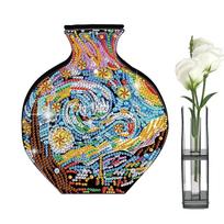 DIY Artistic Vase Diamond Painting Desktop Ornaments Kit Double Sided Drill Diamond Art Tabletop Painting Kit Home Decor