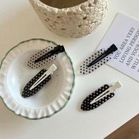 4/8Pcs Black White Polka Dot Hair Clips Cute Sweet Side Bangs Hairpin For Girls Lovely Daily Hair Accessories Gifts 4Pcs