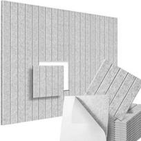 Garso izoliacijos poliesterio pluošto veltinio plokštė mokyklos sienų dekoravimui Light Gray (8 pieces) no adhesive - 30*30cm