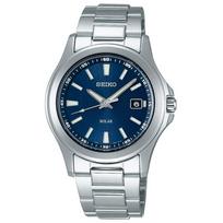 SEIKO SELECTION SBPN071 mens wristwatch solar-powered date calendar blue dial stainless steel