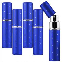 5x 10ml kelioninis kvepalų atomizatorius su kristalais, mėlynas