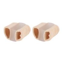 Yousheng 2Pcs Breathable Toe Spacers Flexible Bunion Relief Pads Double-ring Toe Separators Comfortable Toe Splints for Day Night Wear A