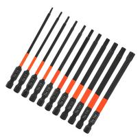 11PCS 100mm Torx Screwdriver Bits T10-T40 S2 Steel Magnetic Torx Security Star Hex Screwdriver Bits Set for Screwdrivers