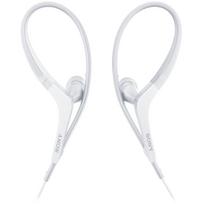 Sony with Remote and White MDR-AS410AP Earphones Water-Resistant/Sports-Ready, Microphone, (MDR-AS410AP W) balta