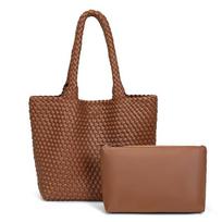 Handmade Woven Mother-Child Tote & Crossbody Bag - Large Capacity Commute Shoulder Bag for Women (Model 22025) kupranugaris
